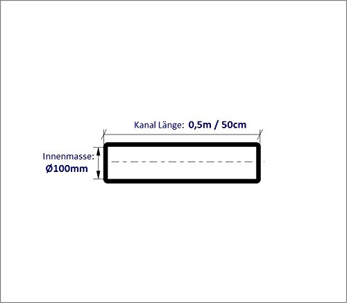 Foto von Lüftungsrohr Rundrohr Rundkanal aus ABS-Kunststoff. Rohrkanal Abluftrohr oder Zuluftrohr. Lüftungssystem PVC Ø100, Ø125, Ø150 mm (Ø100mm; L=0,5m / 50cm)
