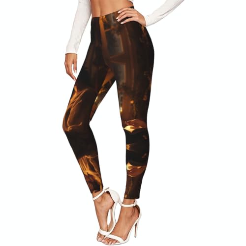 Leggings de compresión mujer mallas suaves con estampado de lectura nocturna pantalones elásticos
