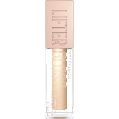Maybelline New York Glänzender Lipgloss für voller wirkende Lippen, Feuchtigkeitsspendend, Mit Hyaluronsäure, Lifter Gloss, Farbe: Nr. 20 Sun (Nude), 1 x 5,4 ml