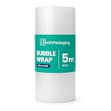 SmithPackaging Large Bubble Wrap Roll 300mm x 5m - Small Air Bubbles Packaging for Moving House & Packing Storage Boxes