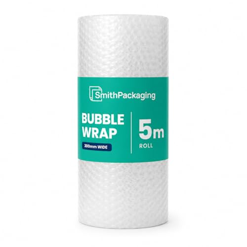 Image of SmithPackaging Large Bubble Wrap Roll 300mm x 5m - Small Air Bubbles Packaging for Moving House & Packing Storage Boxes