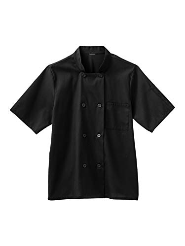 Five Star 18011 Men's Moisture Wicking Mesh Back Chef Coat Black M
