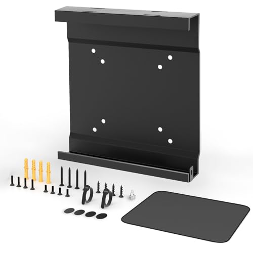 Image of Mini PC Mount for Dell OptiPlex MFF and Pro Micro PC VESA Wall and Under Desk Mount for Dell OptiPlex Micro Pc Mounting Bracket for Dell QCM1250 7050 7080 5070 7020 3000 7060 and More with Mouse Pad