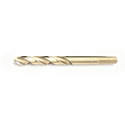 Image of TEMO 1 pc 1 /4 Inch M35 Stepped Point Jobber Drill Bit, Easy Boost Twist Drill Bit Set for Acrylic Metal, Steel, Wood, Plastic
