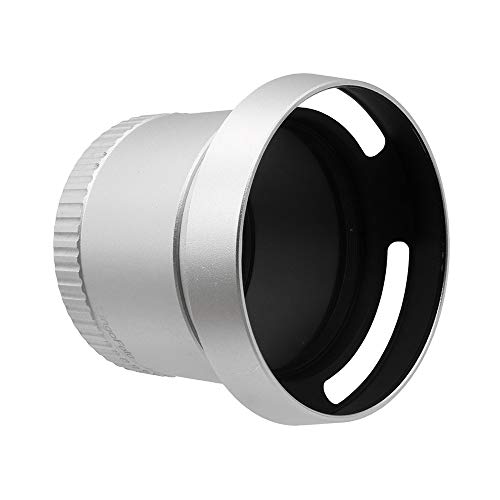 Tubo Adaptador de Filtro para Lente de Metal LA-49X2S con Sombrilla para Lente de 49 mm para Cámaras Leica X1 y X2, Color Plata miniatura 5