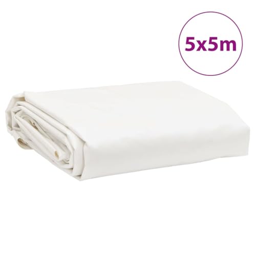 Bâche imperméable pour protéger le bois du jardin et matériel extérieur blanche 5x5 m - 3