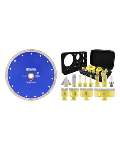 Foret Diamant Carrelage Grès Cérame et Disque Diamant SHDIATOOL Coffret 12 Pièces