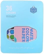 RanDal Set De 36 Colores De Pintura De Acuarela Sólida Pigment Art Box Art Paper Paintbrush Pen Set - Azul