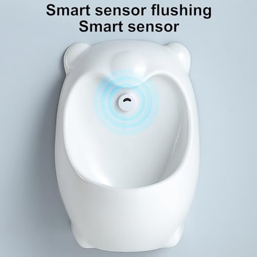 Orinal infantil para niños que evita tocar botones gracias al sensor automático 5