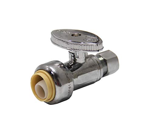 Image of 4Pcs EFIELD Straight Stop Valve,1 /2 inchPush x3 /8 inchCompression(PF-VALVE021-4)