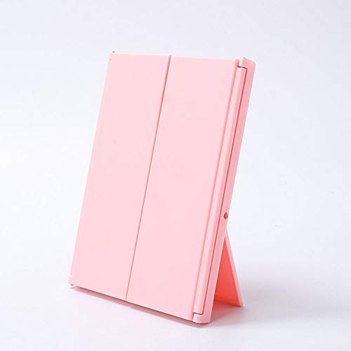 Preisvergleich Produktbild big face cat LED Kosmetikspiegel mit Beleuchtung Kosmetikspiegel Klappspiegel Dreifachklappspiegel, pink, freie Größe