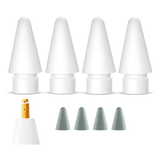 
                            Pencil Tips Replacement for Apple Pencil 1st & 2nd Generation(4 Pack), Compatible with iPencil iPad Pro Nibs and Tip Protector Cover (4 Pack)
                        