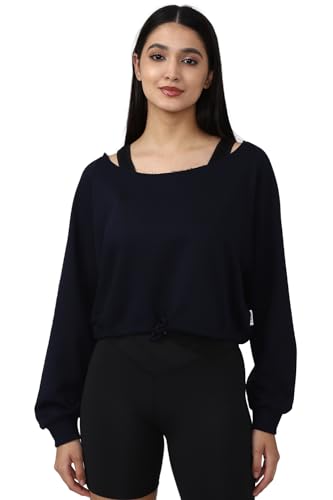 Image of FOREVER 21 Womens Solid Regular Fit Sweatshirts