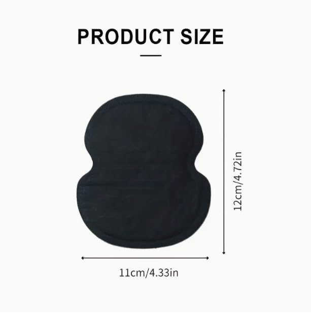 Armpit Sweat Absorbing Pads, Self-adhesive Disposable Underarm Stickers, Underarm Sweat Pads, Armpit Protection for Men & Women Black 20 Pcs