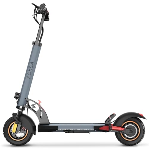 Patinete Eléctrico de 10", 500W Patinete Electrico Plegable, Autonomía 30 km, Velocidad máxima de 25 km/h, Patinete Electrico Adultos,Doble Freno