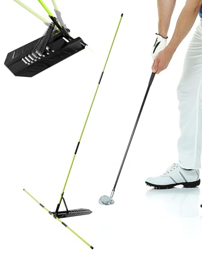 Golf Alignment Stick, Golf Swing Path Trainer with Angle Plate/Holder Sets, Posture Corrector Golf...