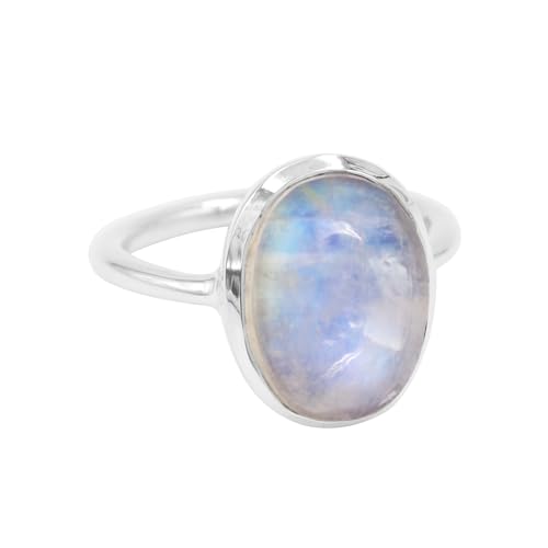 Bague en pierre de lune pour femme argent 925 : le cadeau fait main
