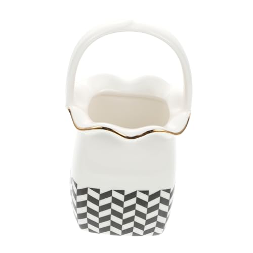 Amosfun 1 Pc Cubo de Palillos Soporte para Esponja de Fregadero cucharas de Sopa Chinas contenedor de Palillos portaherramientas portacubiertos Cubo de vajilla utensilio cerámica Black