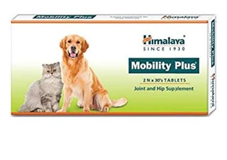 Mobility Plus Joint and Hip Supplement for Dog’s and Cats Pack of 60 Tabs Pet Health Supplements (60 Tablets)