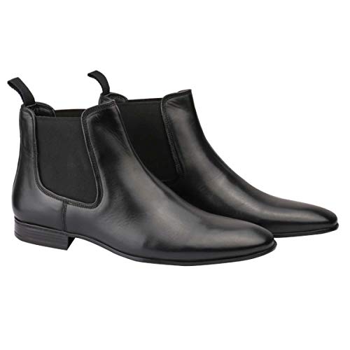Image of Harrykson London Men's Constructed Black Leather Formal Boot