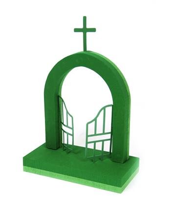 val spicerVs Fb Gates Of Heaven (Flat Packed for Self Assembly) Funeral Florist Foam Frame Tribute