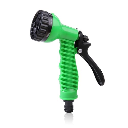 7 Functions Garden Shower HeadHigh Pressure Water Gun Water Pistol for Car Washes Garden Hose Spray Gun Garden Sprayer for Garden Watering Car Washing Green
