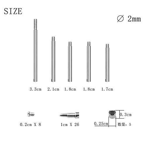 JVSISM 69Pcs/Set Bassoon Repair Tool Parts Screws + Bassoon Key Shaft Kit DIY Tool Woodwind Instrument Accessories