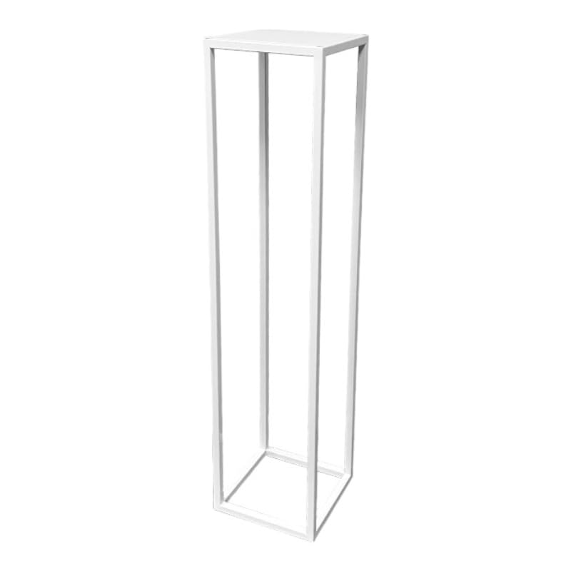Glossy White Metal Stand