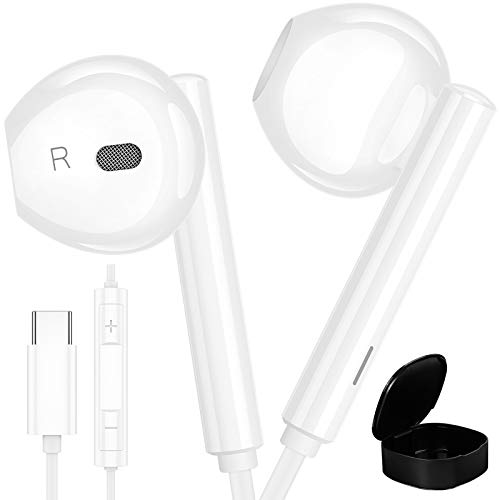 TITACUTE USB Type C Headphones, Digital USB C Earphones Noise Isolation Earbuds Wired in Ear Headphones with Microphone Compatible with Samsung Galaxy S20 S21 Ultra Note 10, OnePlus 8 Pro 8T 7T 9 Pro
