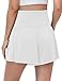 CFRTMTBB Maternity Flowy Shorts Over Belly Pregnancy Skirts Shorts Athletic Workout Gym Active Butterfly Skorts with Pockets (White,M)