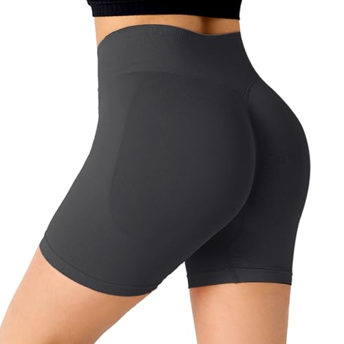 Neteson Leggings Deportivos Mujer Cortos Push Up Pantalones Cortos Ciclismo Cintura Alta Mallas Correr Sin Costuras Opaco Scrunch Butt Pantalones Gimnasio Yoga Fitness Jogging
