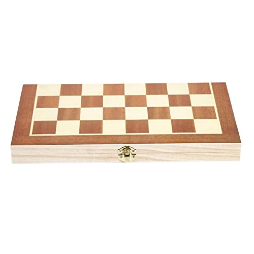 ZAW Scacchi 34 x 34 cm in Legno International Chess Scacchiera Pieghevole + Pezzi degli Scacchi Giochi di Scacchi da Viaggio Portatili Chess (Color : 01)