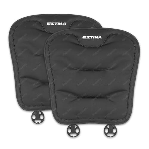 トヨタ エスティマ 50系 カークッション 車 シートカバー レザー 防水 防汚 カーシート クッション エスティマ 50系 ESTIMA トハイエンド 運転 腰枕 背もたれ 通気性 運転席 助手席 後部座席 車 座布団 四季汎用 柔らかい(ブラック,2個