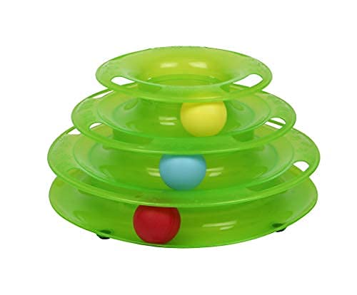 PSK PET MART Interactive 3 Layers Tower of Tracks Plastic Game Toy with Colorful Balls Toys for Cats and Kittens (Color May Vary) (B091MZ7QP2) Amazon Price History, Amazon Price Tracker