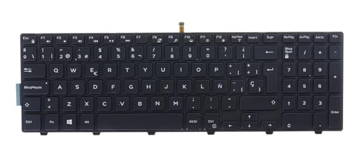 LeFix Spanish Backlit Keyboard Replacement for Dell Inspiron 15 3542 3543 3551 3552 5542 5545 5547 5755 5551 5558 5552 5758 5759 7557 7559 5559| 17 5000 5748 5749 5755 5758 5759 Series -  0KF83C