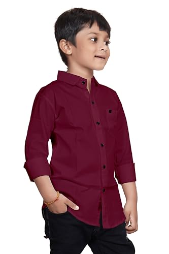 Image of Sky Pearl Boys Spread Collar Casual Full Sleeve Shirt
