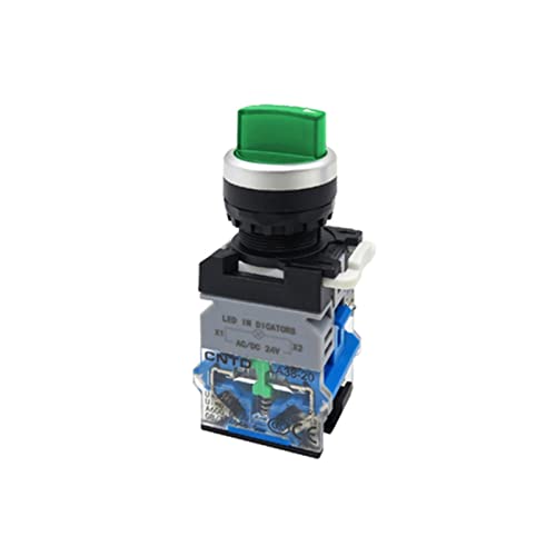 Sélecteur LED LA38 interrupteur rotatif 3 positions AC 220V autobloquant 22mm