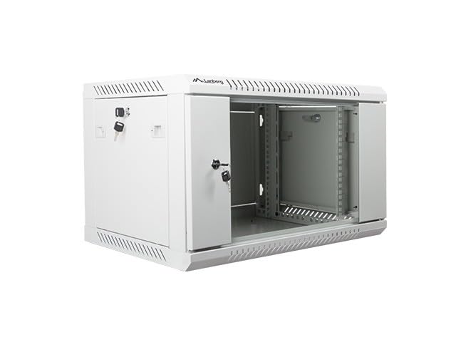 Lanberg Rack Wandschrank 48,30cm (19") 6u/600x450 Glast?r Grau (wf01-6406-10s)