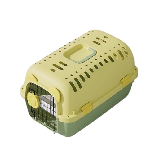 MKHJBFGIペットキャリー 猫専用のポータブルペット輸送車用キャットケージ 12キロ以下の猫や犬用の小型サイズ (グリーン)