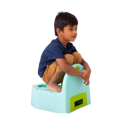 Pottychair (Green) Sqwhat 3-in-1 Indian/Squat style and western style potty chair, with an adaptable toilet seat/adapter with removable collection tray, 12 months to 6 years or max 20kgs/110cms tall-image-11