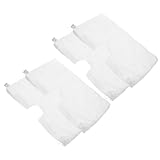 VALICLUD 4 Stück Dampfbesen Mop Pads Küchenreinigungswerkzeuge Dampfbesen Ersatztücher Haushaltsreinigungswerkzeuge Ersatzpads Steam Cleaner Pads White