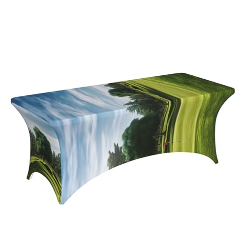 Nappe de pelouse de golf ajustée pour table rectangulaire sans plis - 4