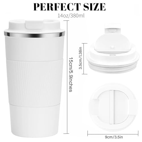Image of Insulated Travel Coffee Mug, Stainless Steel Coffee Cup with Leakproof Lid | Double-wall insulation keeps drinks hot or cold for hours, with a leakproof lid and portable stainless steel design