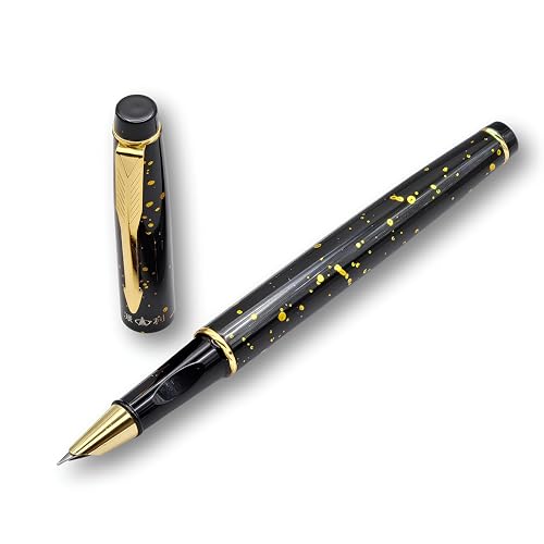 Image of Venti Fountain Pen - Metal Luxury Pen, Schmidt Nib (Medium), Best Pen Gift Set for Men & Women, Professional, Executive, Office, Nice Pens,Return Gift (F621-Marble Gold)