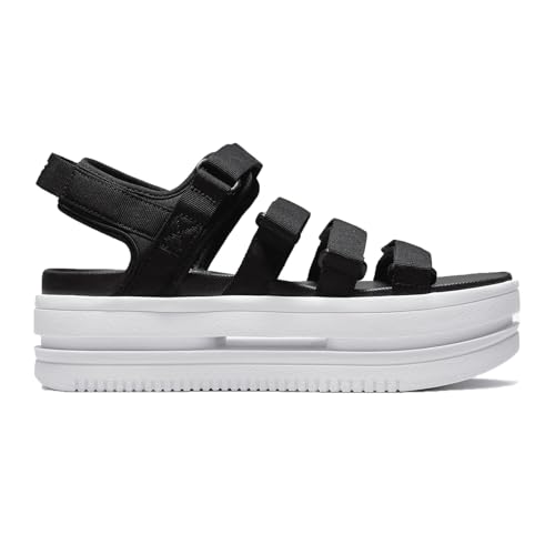 Image of Nike Women's Icon Classic Sandal NA Black /White-White (DH0224 001) - 11