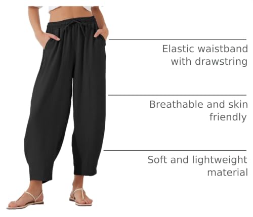 Image of EVALESS Women's High Waisted Wide Leg Palazzo Trousers