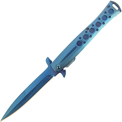 G8DS® Einhandmesser Rainbow Effect federunterstützt Camping Outdoor Secrurity (Blau) G8DS® Einhandmesser Rainbow Effect federunterstützt Camping Outdoor Secrurity (Blau)