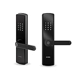 Fechadura Digital de Embutir com Biometria Velds, Wi-Fi, Controle por App, Teclado de Senha, Multiusuário, Cartão RFID e Chave Mecânica, Bluetooth, Black Piano