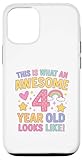 This is What an Awesome 4 Four Year Old Looks Like Birthday Case for iPhone 12/12 Pro