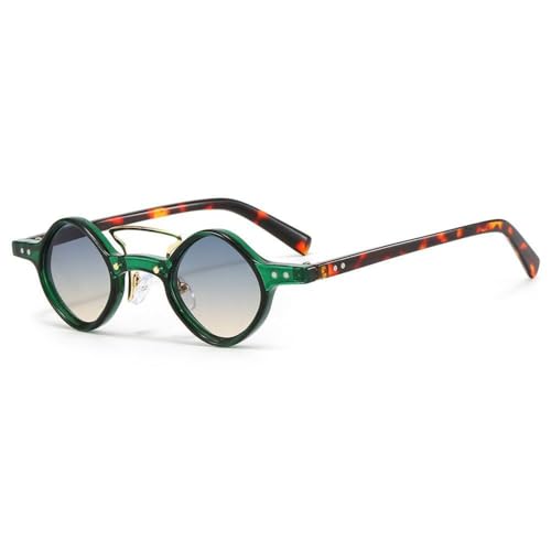 Lunettes de soleil rondes mixtes UV400 style punk vintage verres dégradés
